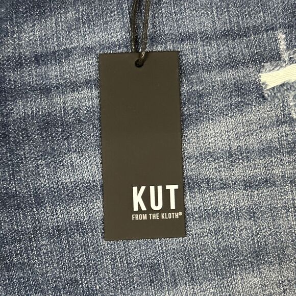 Kut From The Kloth Jeans Womens 12 Catherine Boyfriend Blue Denim Stretch New - Picture 3 of 14